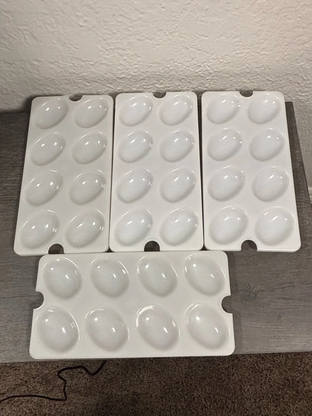 Tupperware Beige and White deviled Eggs Storage Container Food Storage Holidays